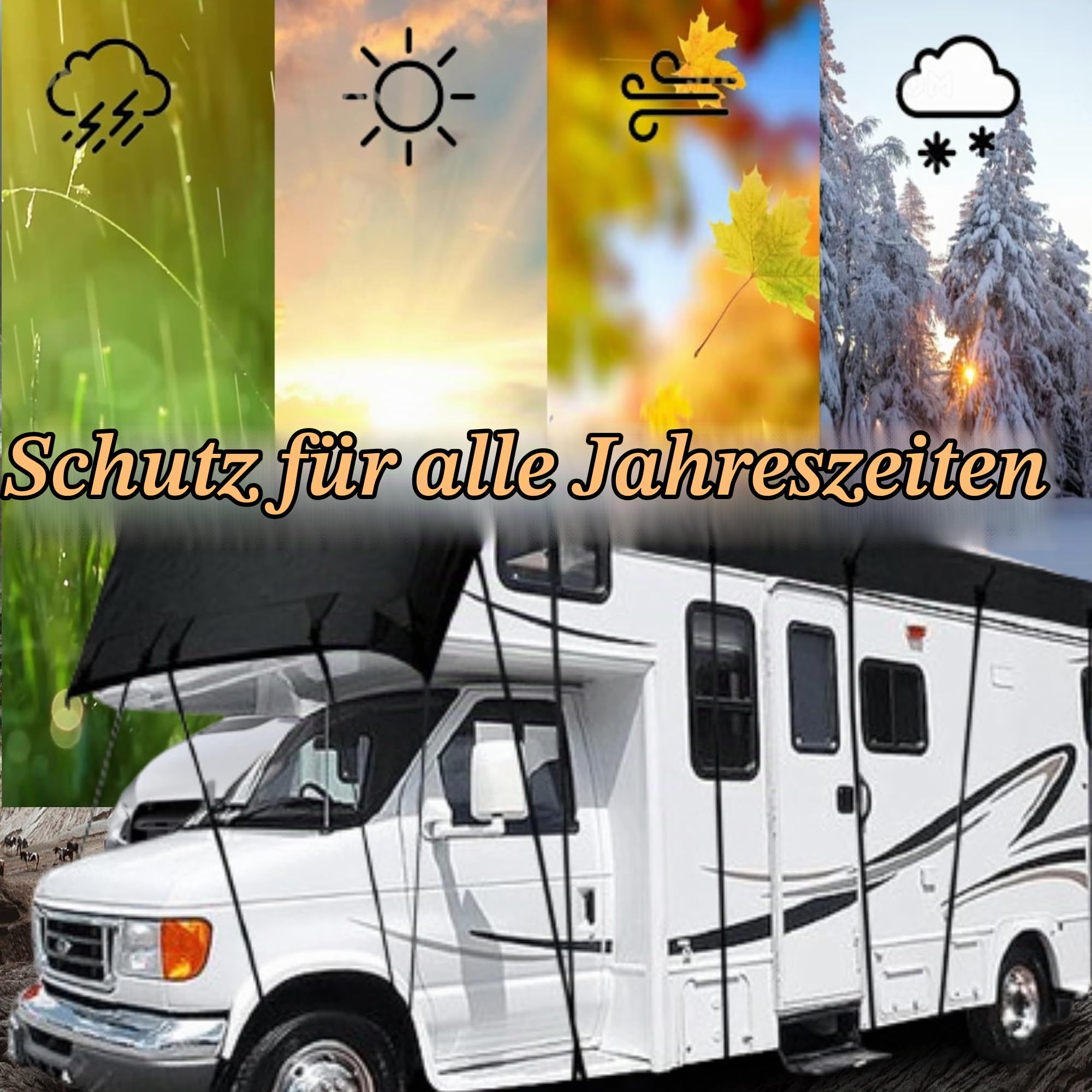 Wohnmobil Schutzhülle 6,5 m – Dachplane für Wohnwagen