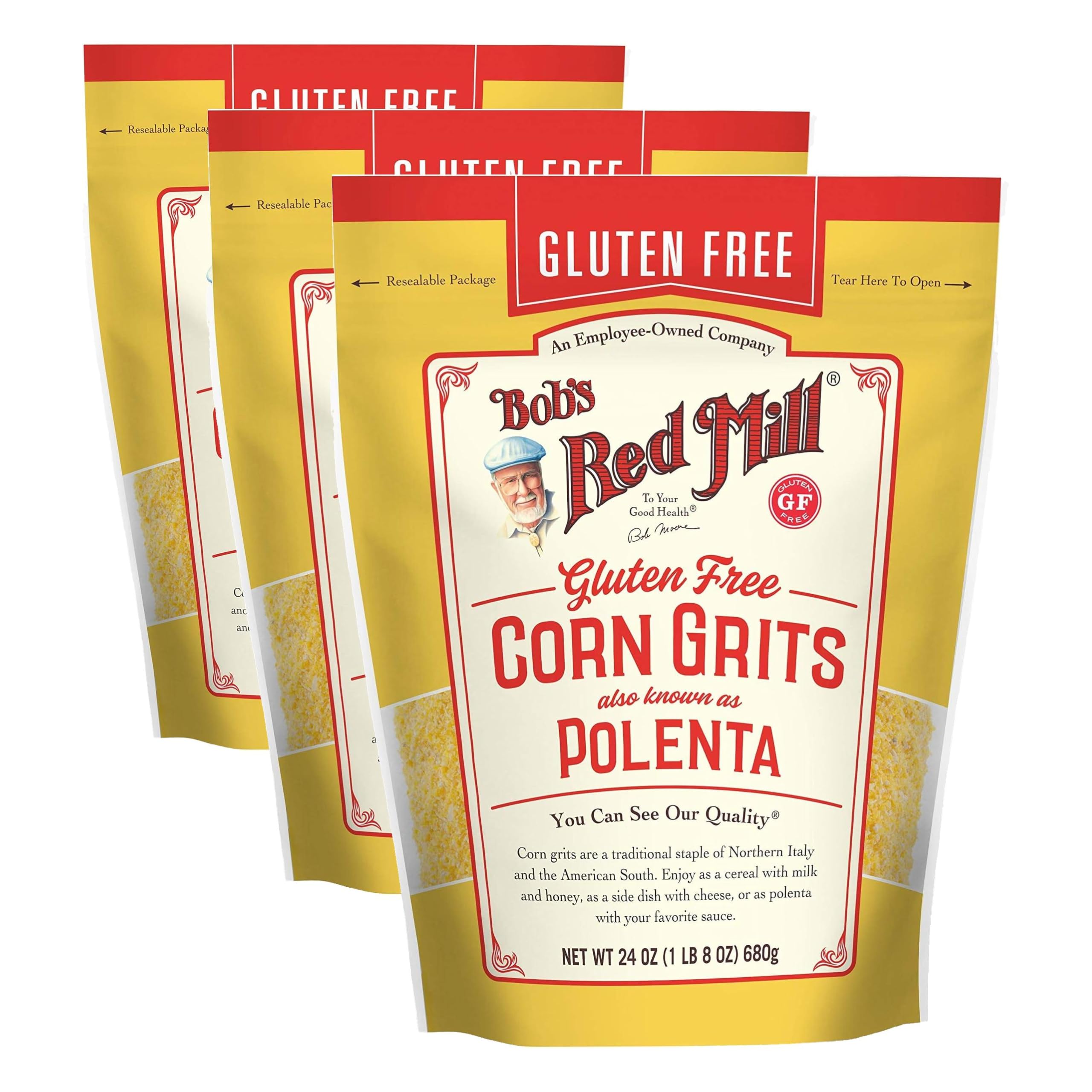 Bob's Red Mill 24 Ounce (Pack of 3) / Bright Yellow With Occasional Dark Specs / VO Grits