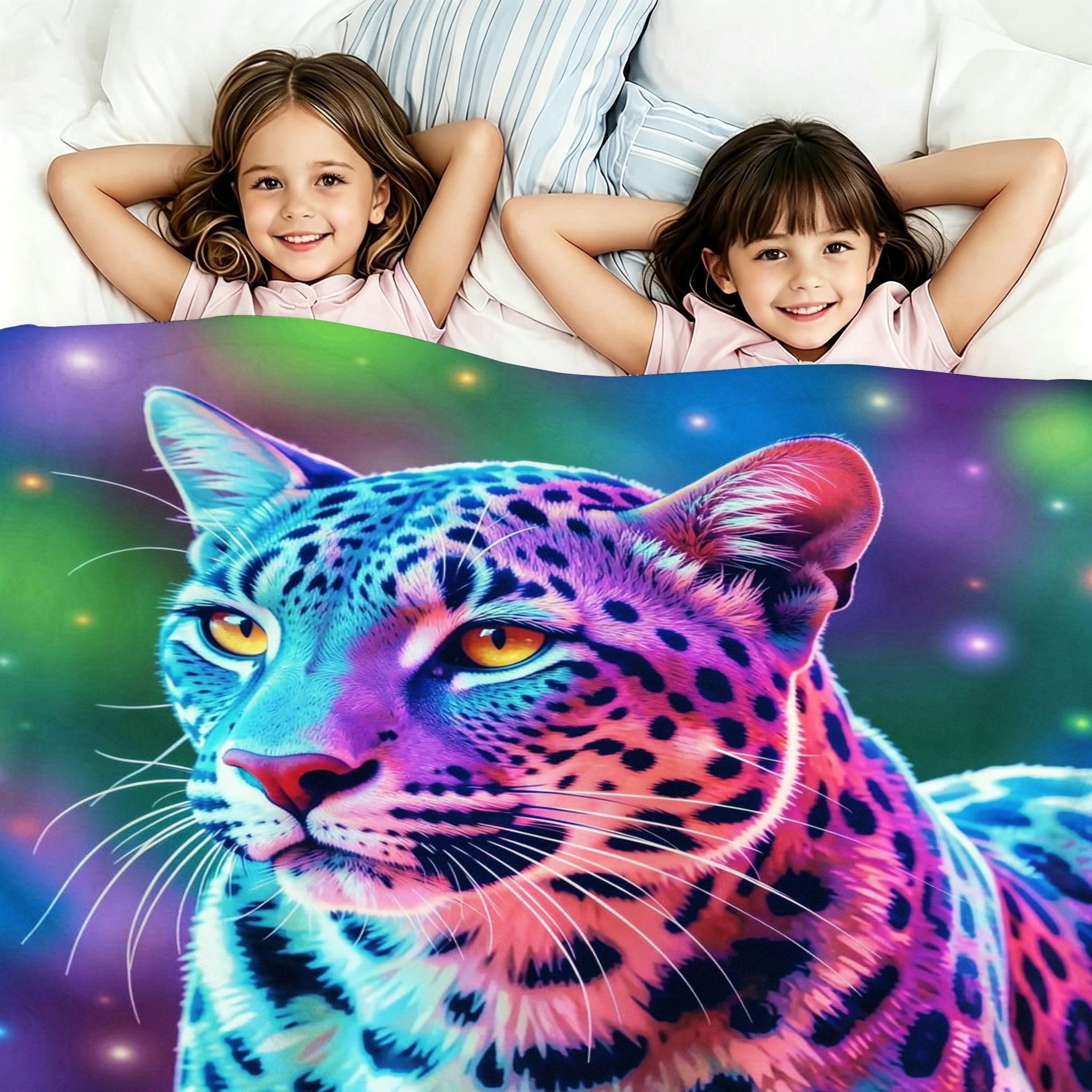 Manta Entretiempo Grande, Leopardo Morado, 220x240 cm, AQ6995