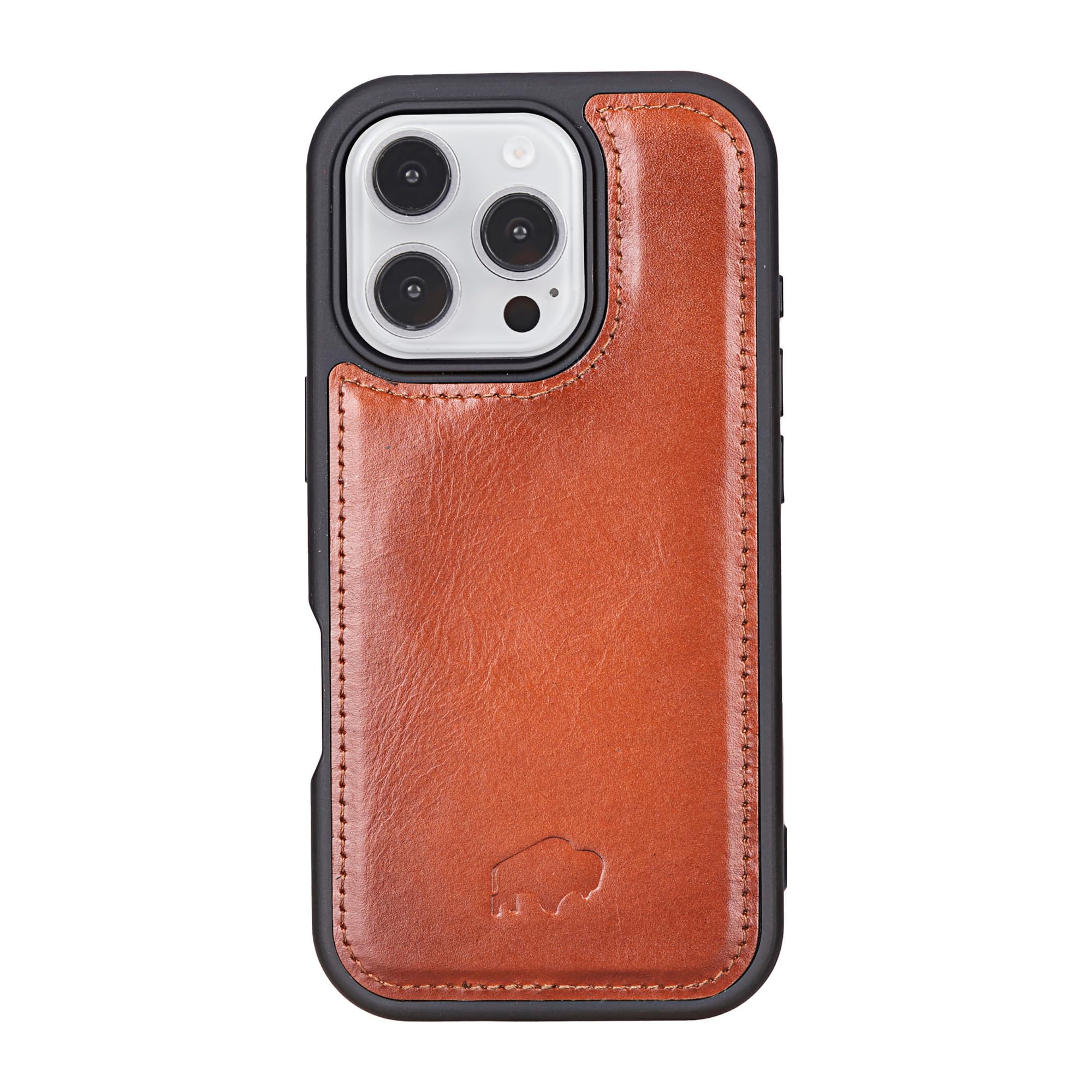 BLACKBROOK Full Grain Leather Case for iPhone 16 Pro Max, Compatible with MagSafe, Modern York Handmade Protective Case for iPhone 16 Pro Max -