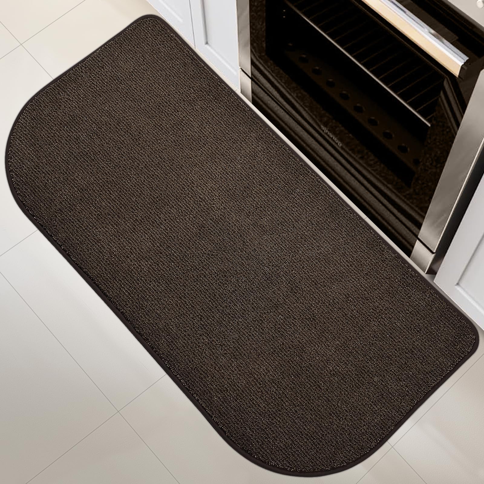 DOMUSTEX Waschbar Teppich Läufer, Eingangsteppich, Schmutzfangmatte Innen, rutschfeste Fussmatte für Küche, Schlafzimmer, Flur