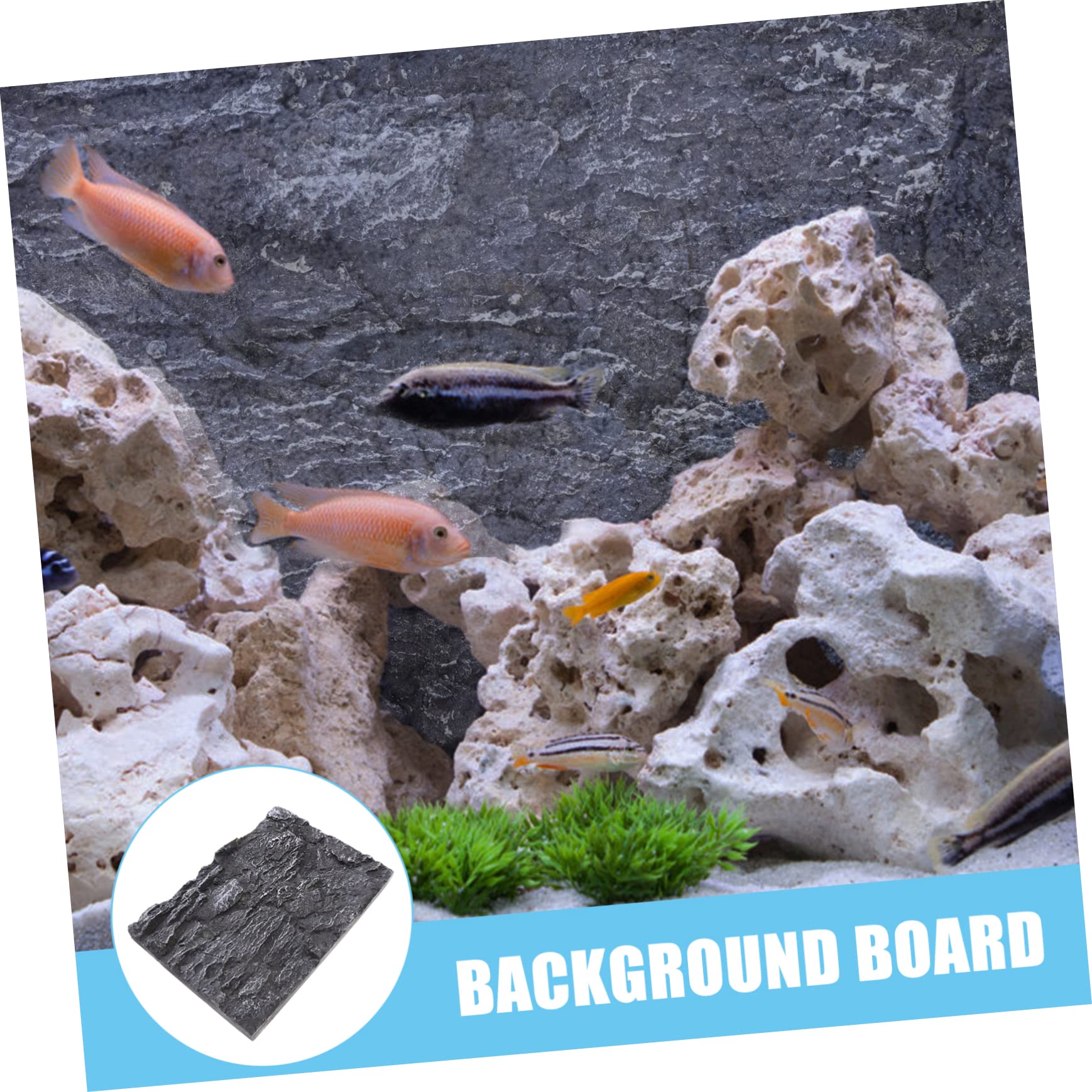 DOITOOL 4 Stück Hintergrund Felsplatte Harz Aquarium- Leopard Tank Zubehör Amphibien-rückwände Aquarium-Hintergrund Reptilien-hintergründe Amphibisch 3D Pu