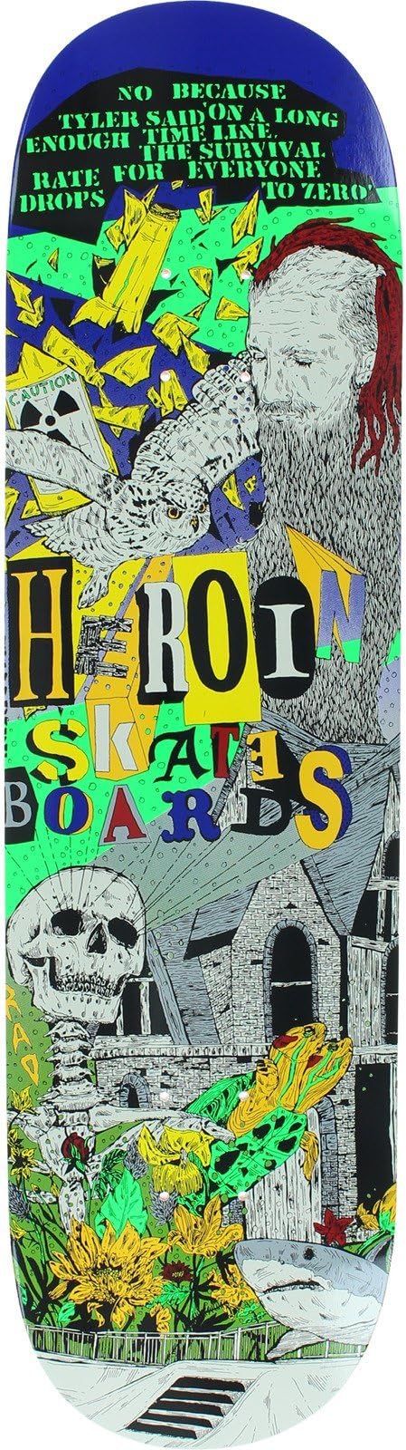 Heroin Skateboards Baker x Hirotton Skateboard Deck - 8.25" x 31.9"
