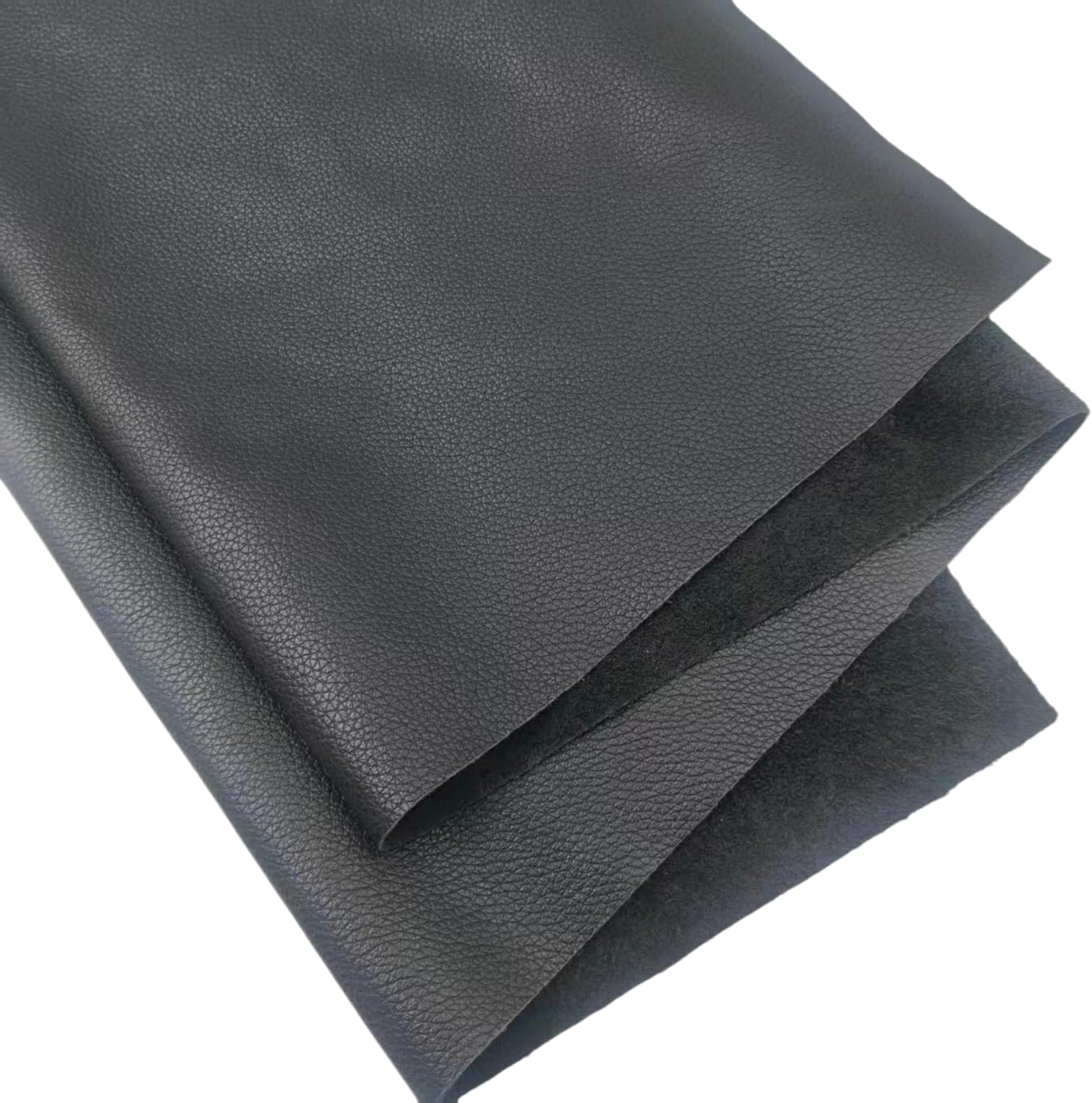 Black Genuine Cowhide Leather Sheets, 0.7‑1mm Thin Soft Leather | for Garment, Card Wallet, DIY Craft & Accessories Making(Image black 17"x51" 1pc)