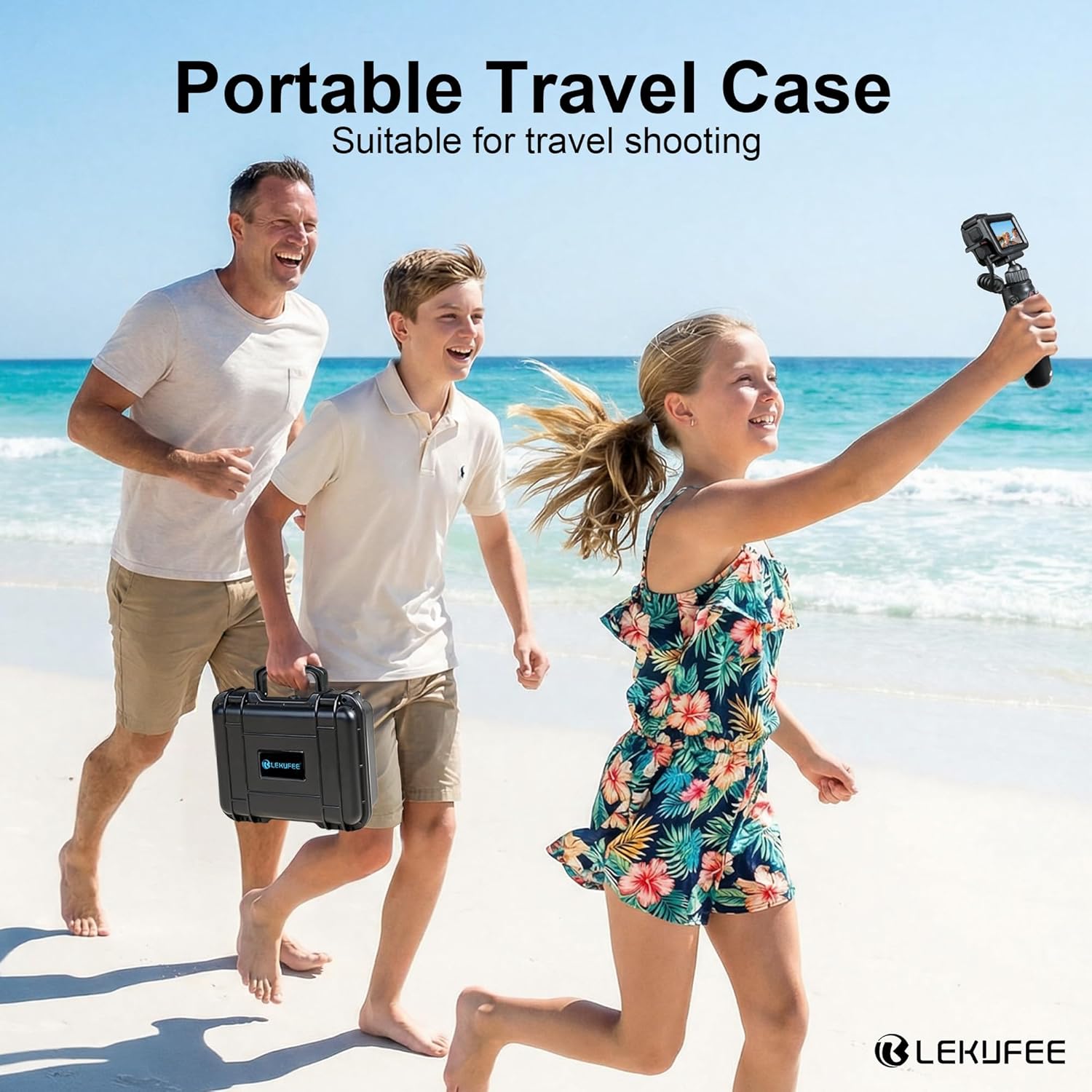 Lekufee Portable Waterproof Hard Case for DJI Osmo Action 6/5 Pro/4/3 Action Camera,Standard Combo,Adventure Combo,More Accessories(Case Only) - Image 6