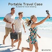 Vista 6 de Lekufee Funda rígida portátil impermeable para cámara de acción DJI Osmo Action 6/5 Pro/4/3, combo estándar, combo de aventura, más accesorios
