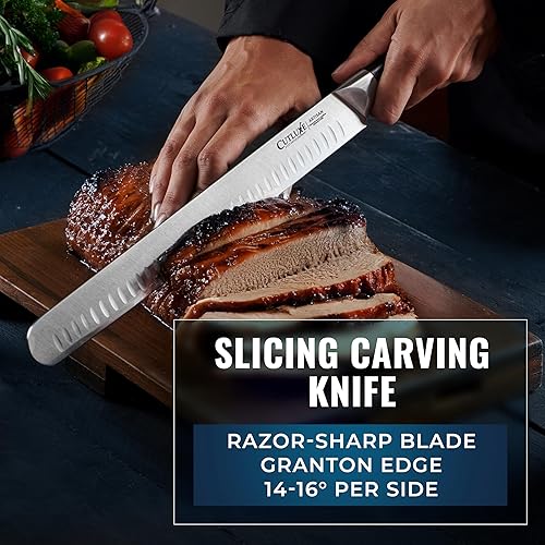 Miniatura 4 de Cutluxe Juego de cuchillos de carnicero - Pechuga de barbacoa, cuchillos para romper y deshuesar, varilla de afilar - Juego de cuchillos para cortar