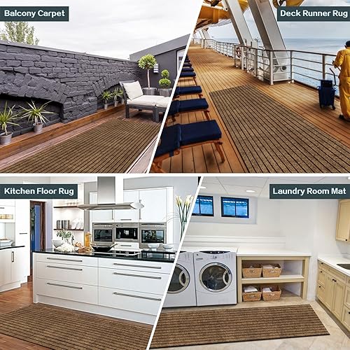 Miniatura 7 de Heyroll Alfombra de pasillo de tamaño personalizado, antideslizante, impermeable, lavable, para interiores y exteriores, para piso, entrada, cocina,