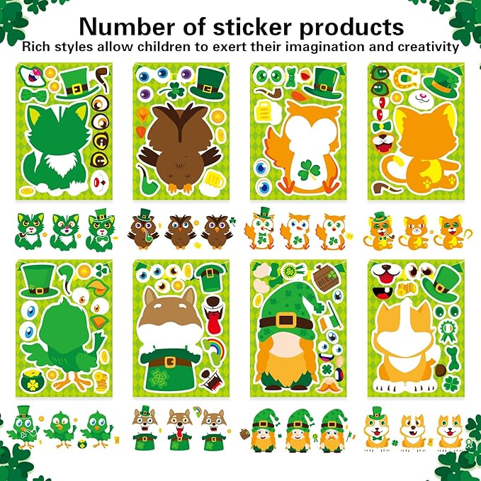 🍀 St. Patrick's Day Craft Fun: Mix & Match Stickers!