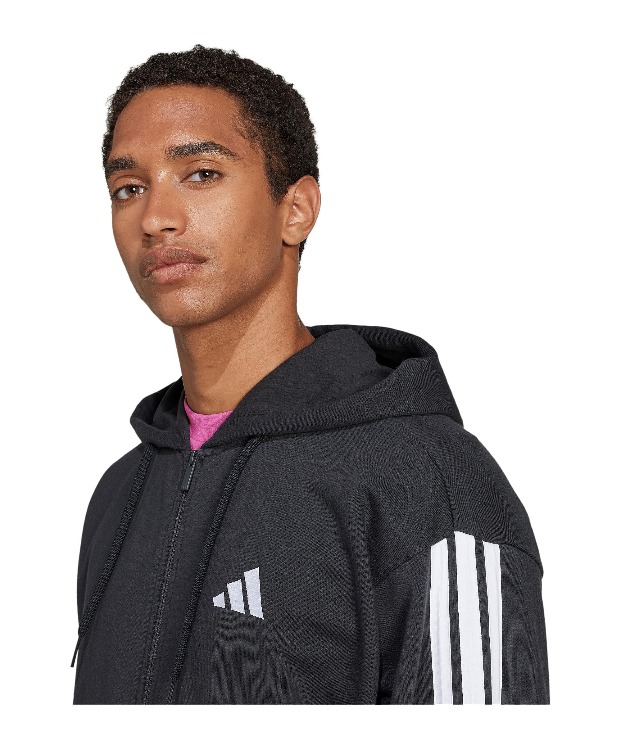 adidas Men's Chaqueta con Capucha Essentials French Terry 3 Bandas