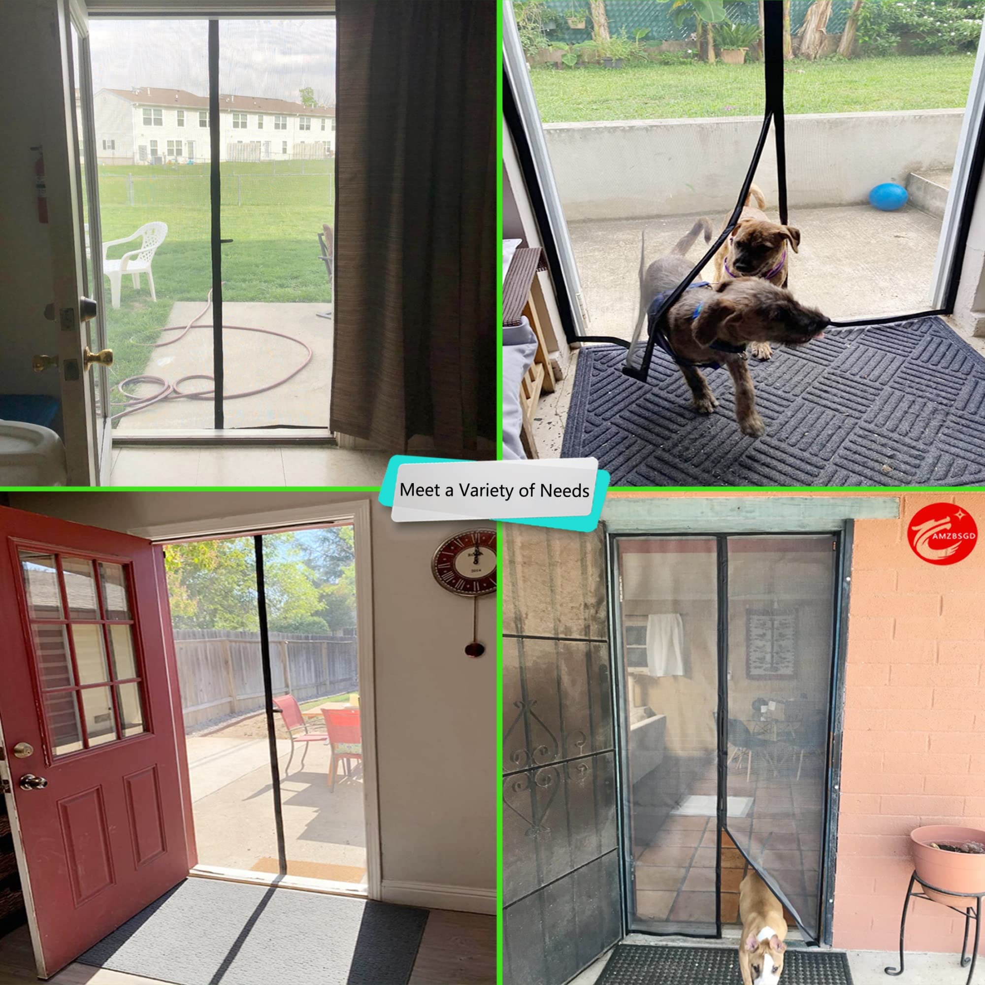 Zanzariera Magnetica per Porte, personalizzabile, 85x240cm, Tenda Zanzariera Porta Ingresso Cortile Rete, Chiusura Automatica Senza Far Entrare Insetti Adatto per corridoio/porta, Nero - 5