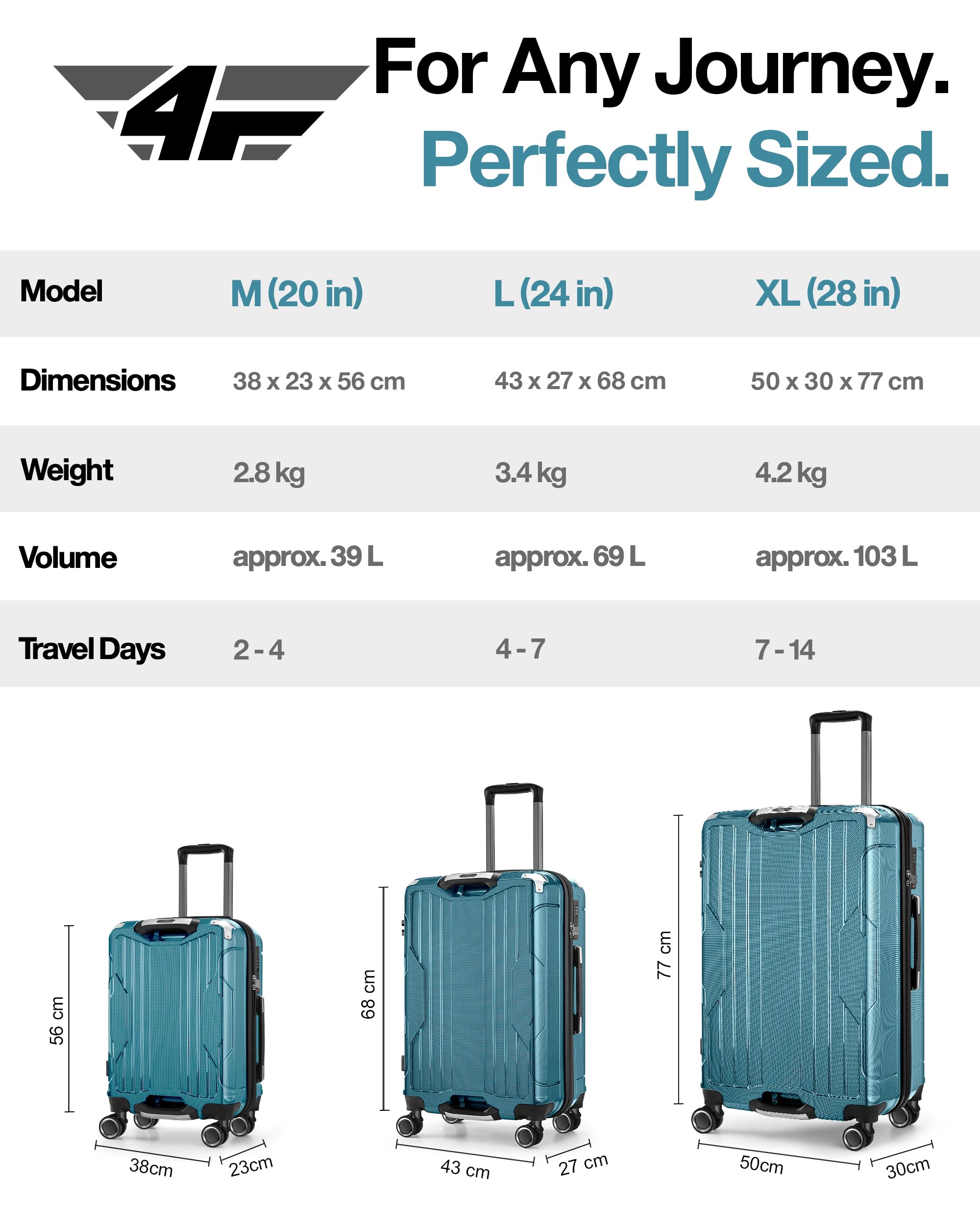 Ultralekka Walizka Podróżna z Twardą Obudową i Aluminiową Ramą XL, Duża 77 cm, 103L, Walizka Rejestrowana z Zamkiem TSA, 4 Podwójne Koła Spinner i Aluminiowa Rączka Teleskopowa, Trolley Podróżny