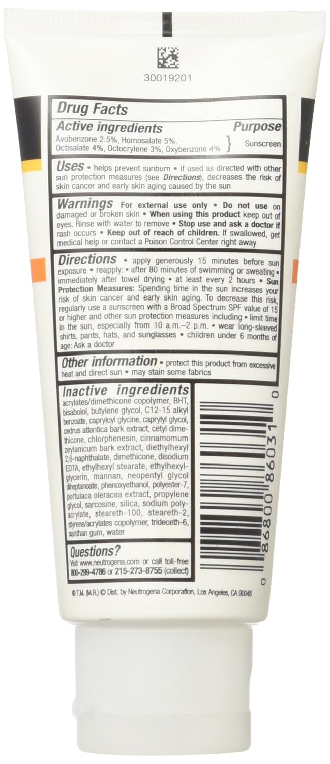Neutrogena Clear Face Sunscreen SPF 30, 3-Ounce (Pack of 2)
