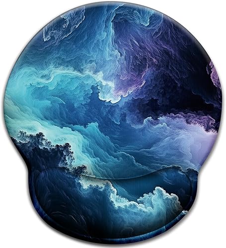 Miniatura 9 de Alfombrilla de ratón gótica de murciélago ergonómica con reposamuñecas, alfombrilla de ratón para juegos con soporte de muñeca, divertida Bate