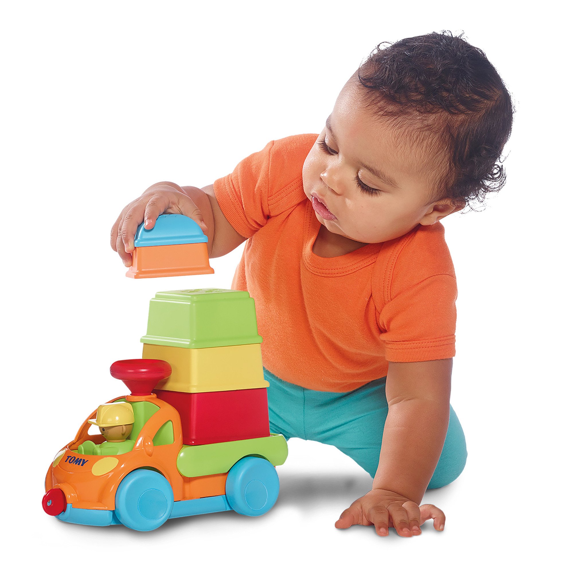 Tomy Coche con Piezas apilables, Multicolor, E72467