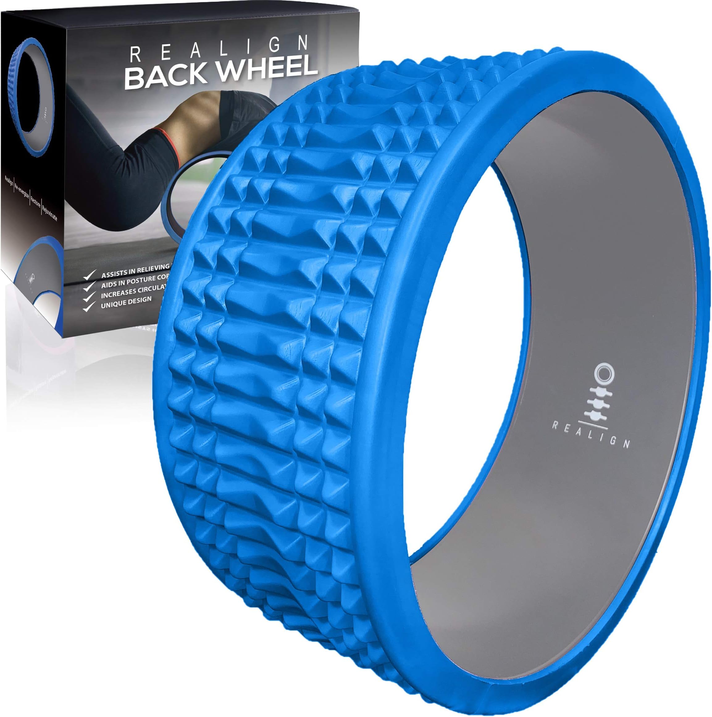 Back Wheel: Trigger Point, Yoga Wheel, Foam Roller, Deep Tissue, Back Massager, for Mobility and Back Pain Relief