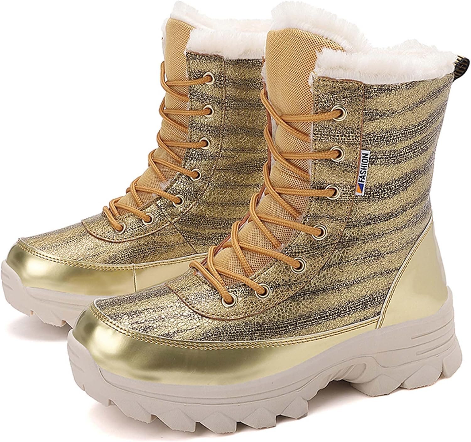 Women's Lace-Up Outdoor Warm and Multifunctional Leisure Hiking Boots, Lightweight and Practical, Suitable for Off-Road, Backpacking, Fitness Training and Street Sports