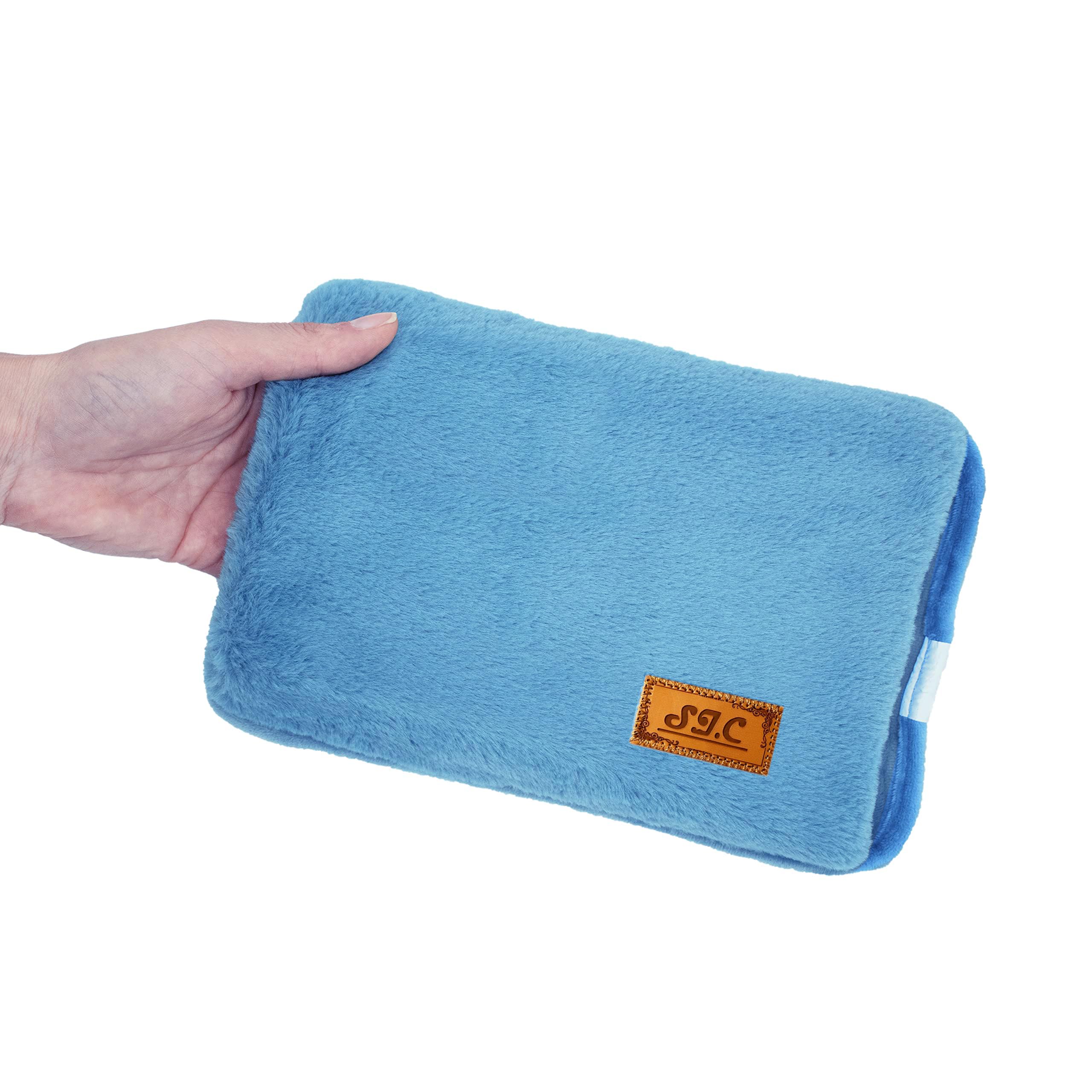 Bolsa de agua caliente eléctrica con suave forro de piel; 500 W; temperatura máxima 75 °C; útil como calentador de manos y pies; ideal para reducir los dolores musculares, dorsales y menstruales — view 3