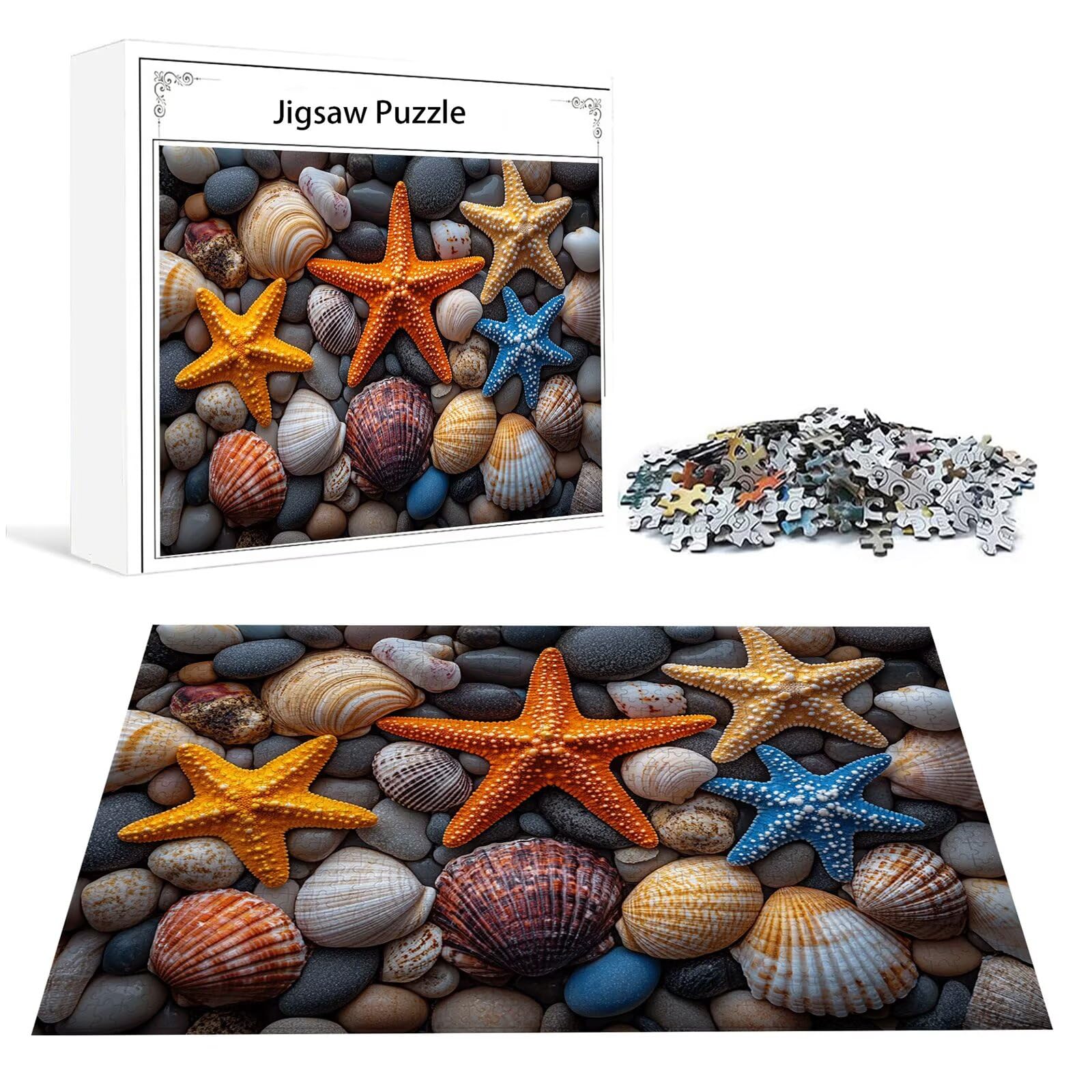 Puzzle z rozgwiazdą, 5000 elementów, klasyczne puzzle, kamień Jigsaw, wyrafinowane, trudne, edukacyjne zabawki dla dzieci, drewniane puzzle, duże puzzle, odpowiednie dla wszystkich grup wiekowych P