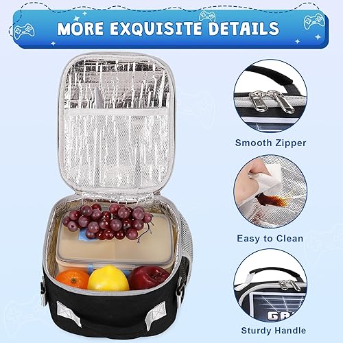 Miniatura 5 de Lonchera con aislamiento térmico para niños y niñas, reutilizable, luminosa, para niños y niñas, hielera para niños, adolescentes, picnic, escuela,