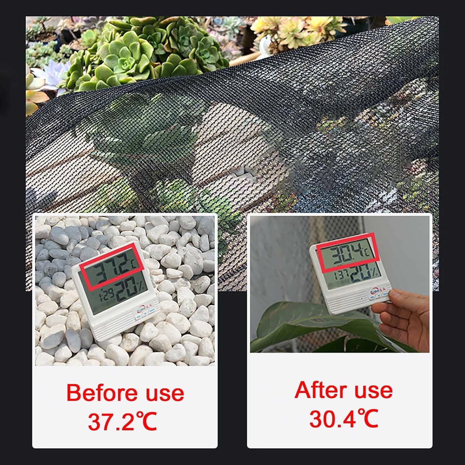 70% Garden Shade Mesh Tarp, Breathable Black Shade Cloth, 3.3x3.3 3.3x6.5 5x6.5 6.5x6.5 6.5x10 10x10 10x13 10x20 13x13 13x20 20x20ft, Anti-uv Shade Net for Outdoors, for Orchids Flowers Succulents