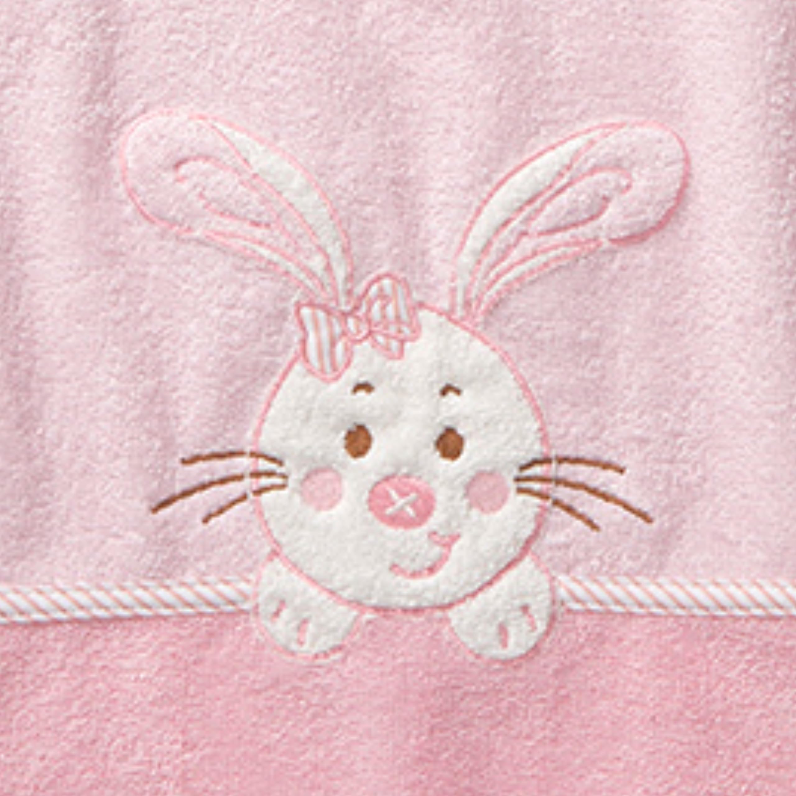 Morgenstern Poncho de baño infantil I bebé I niña I niño I rizo I capucha I 100% algodón Rosa. 1-3 Años