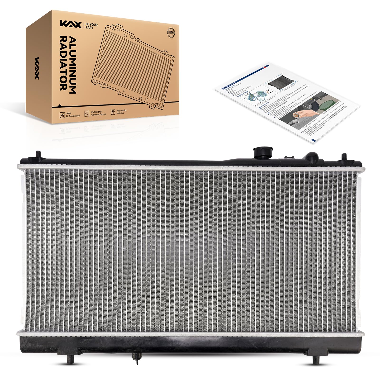 KAX Complete Automotive Radiator Replacement For 1999 2000 2001 2002 2003 Ma-z-da Pro-te-ge 5 1.6L 1.8L 2.0L