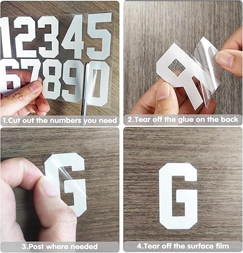 Miniatura 3 de 120 calcomanías reflectantes de números y letras para buzón, 3 pulgadas, autoadhesivas, para correo electrónico, para correo electrónico,