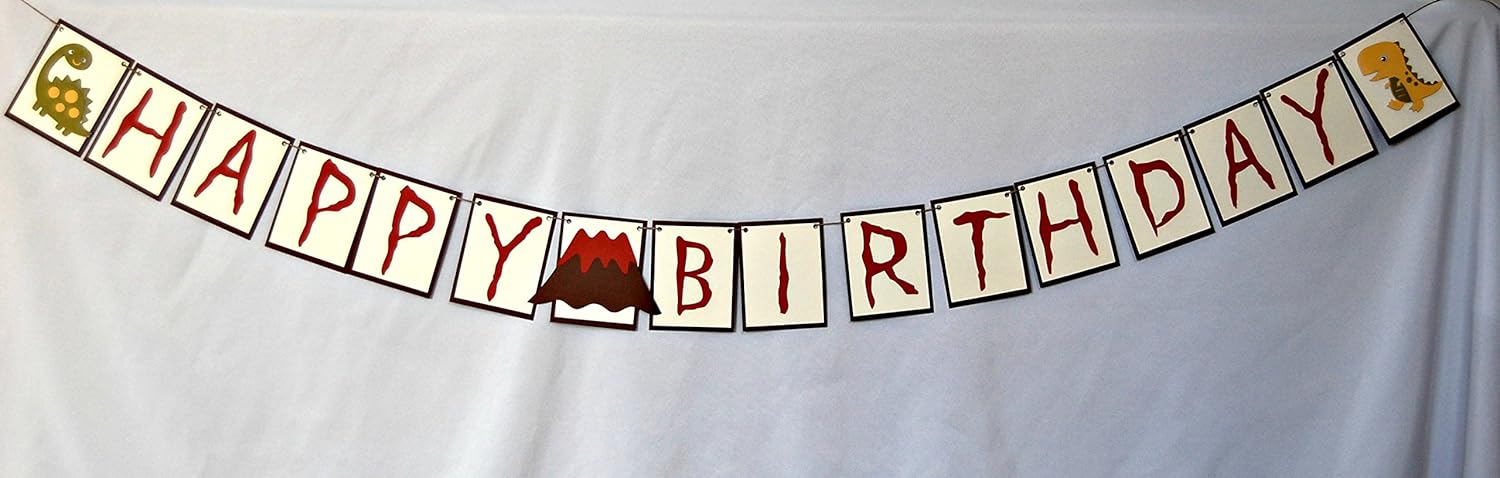 Dinosaur Theme Birthday Party Banner