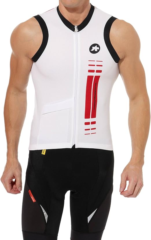 ASSOS Herren ns. superleggera 11.22.246. Ciclismo Bicicletta Maglia senza  maniche, weiß/rot - red swiss (48) : Amazon.it: Abbigliamento