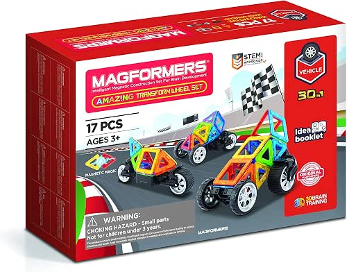 Magformers Amazing Transform Wheel Magnetic Building Blocks Toy. Makes Cars