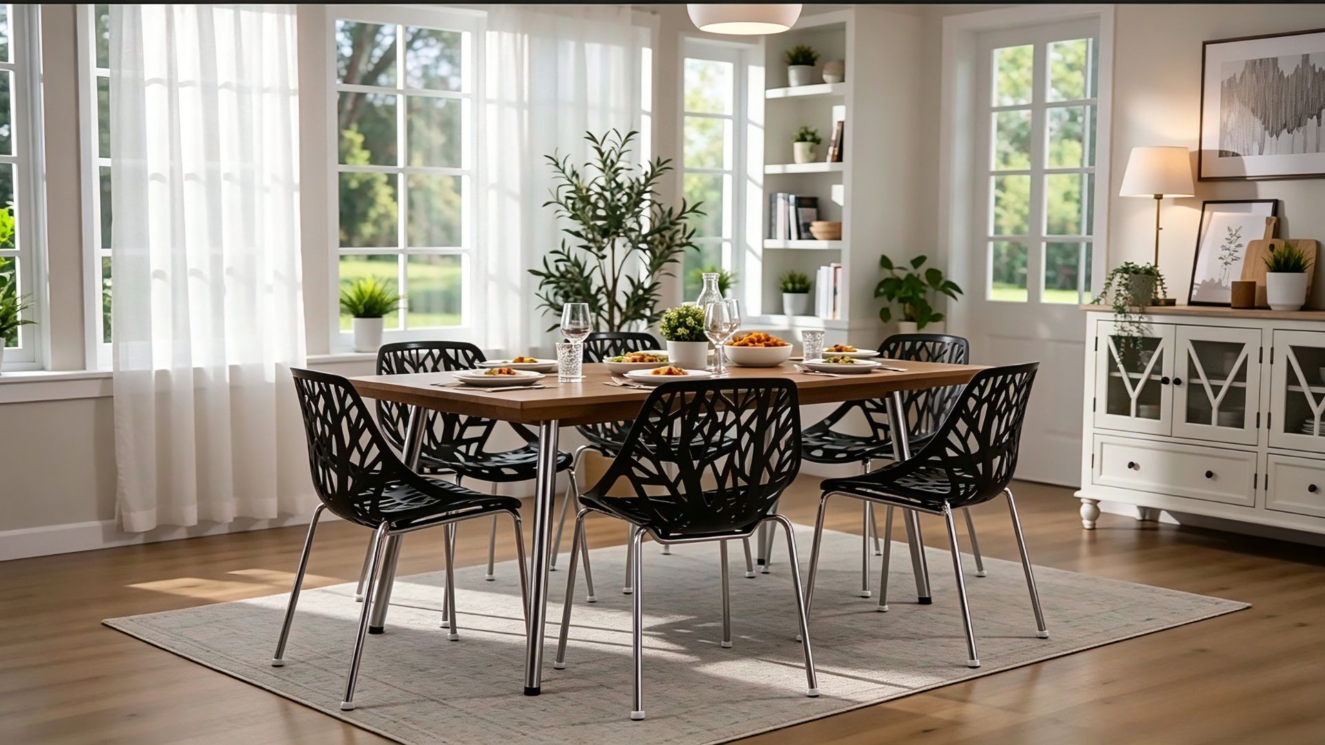 Amazon.com: Karl home Stackable Dining Chairs Set of 4, 3-Step