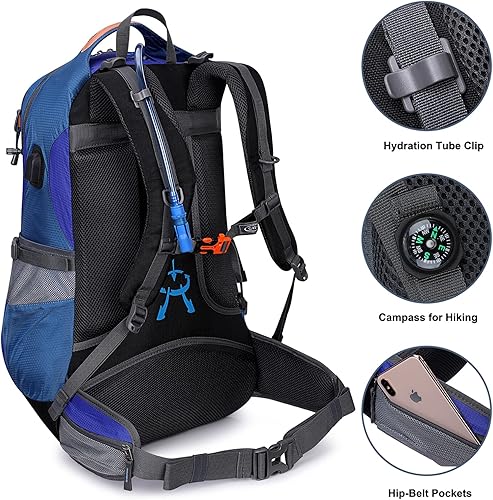Miniatura 5 de Mochila G4Free de 11 gal para uso en exteriores, campamento, alpinismo, senderismo con funda para lluvia.