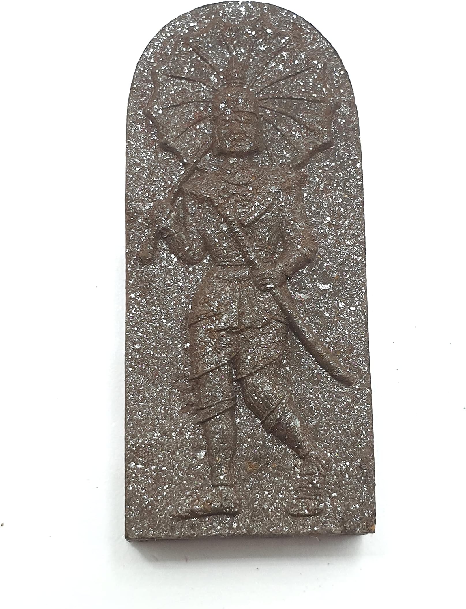 Thai Amulet Khun Phaen Chom talad LP Somchai Wat PHA Hin Nang Khoi 90% Gold Takrud Inlay