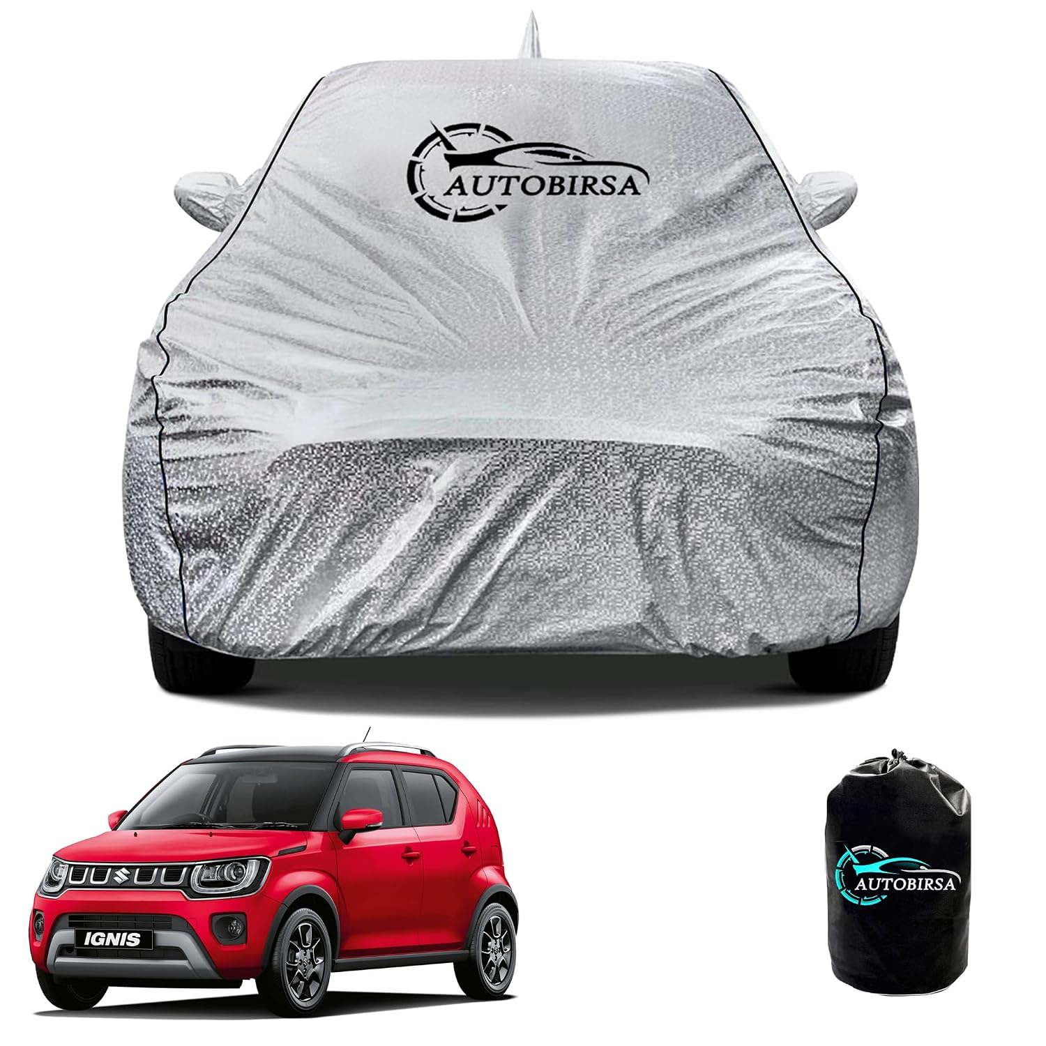AUTOBIRSA Waterproof Car Body Cover for Maruti Ignis with Mirror and Antenna Pocket and Soft Cotton Lining (4 Side Elastic... - Review, Price and Buying Guide