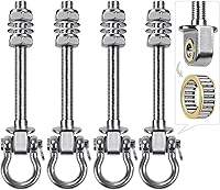 Vista 9 de Dolibest Ganchos de columpio con rodamiento, paquete de 6 ganchos de acero inoxidable 304 para vigas de madera y metal, ideales para colgar hamacas