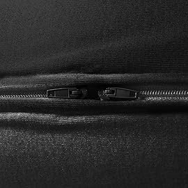 Betty Dain Stretch Jersey Pregnancy/Maternity Pillowcase C-Shape Compatible, Pillowcase Replacement, 100% Cotton Jersey, Dual Zippers, Stretch Fabric, Machine Washable, 60 x 25 in., Black