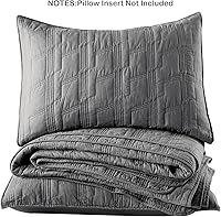 Vista 93 de HORIMOTE HOME Juego de edredón 100% algodón tamaño individual, juego de colcha prelavada de 2 piezas, color azul bebé, funda de cama acogedora