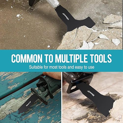 Miniatura 9 de Halaron Hoja de sable de sierra recíproca, cuchillas de fijación de acero al carbono resistentes para sierras recíprocas - Azulejo multifuncional de