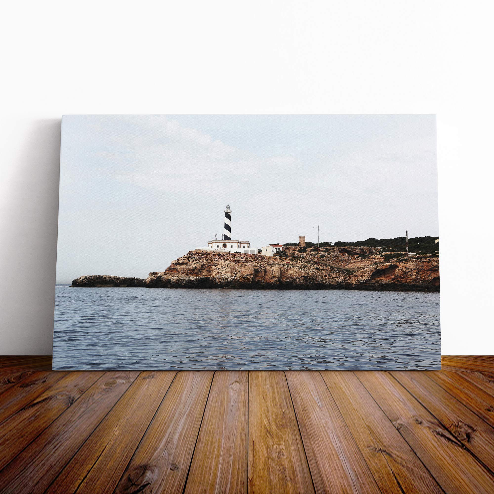 Architecture Lighthouse (8) Canvas Print | Gallery Wrapped 30mm Frame Wall Art | 30x20 inches | Ready to Hang | Modern Seascape Picture | Living Room Bedroom Lounge Office