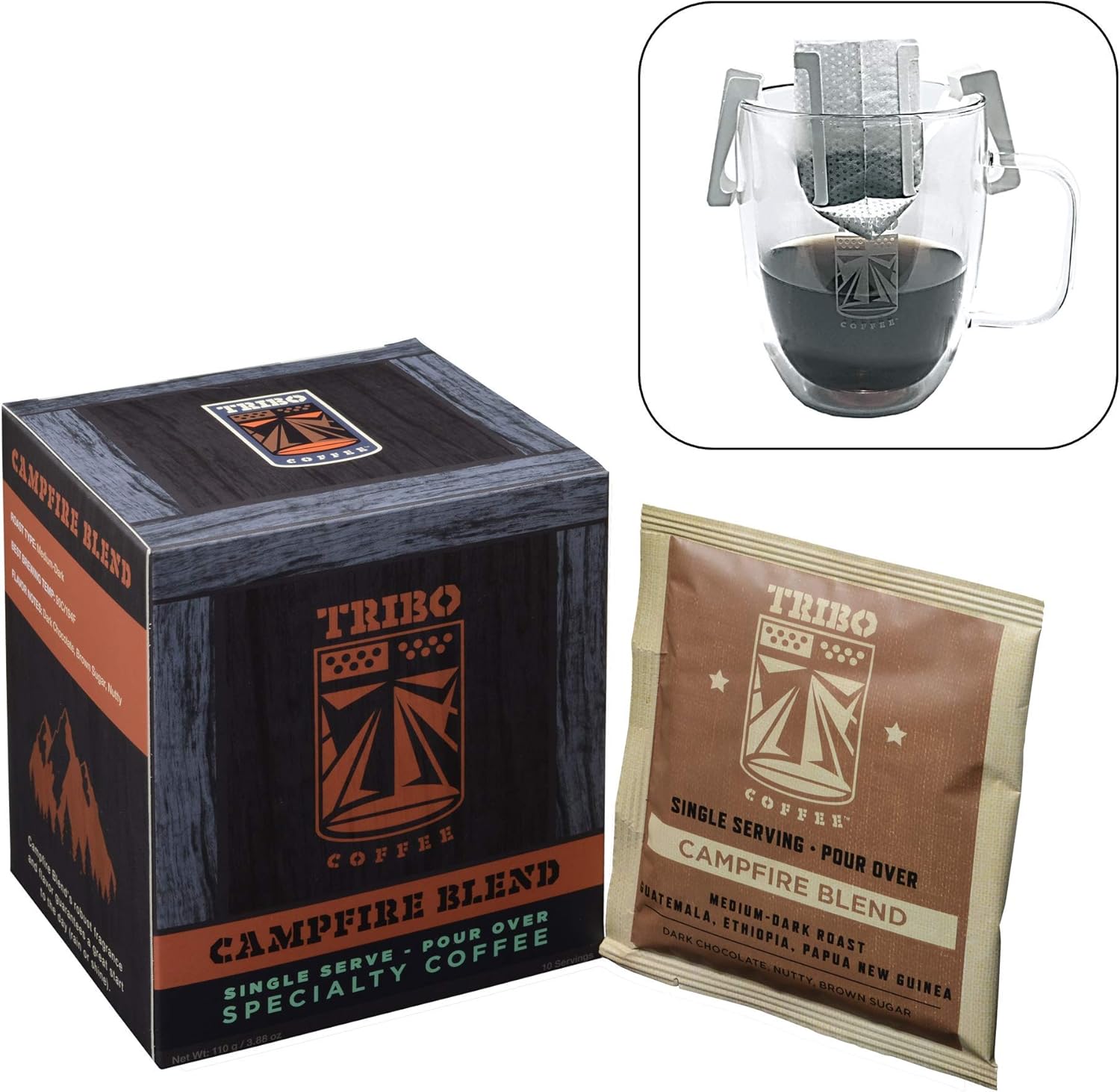 Tribo Coffee SingleServe Portable Pour Over Drip Coffee Campfire