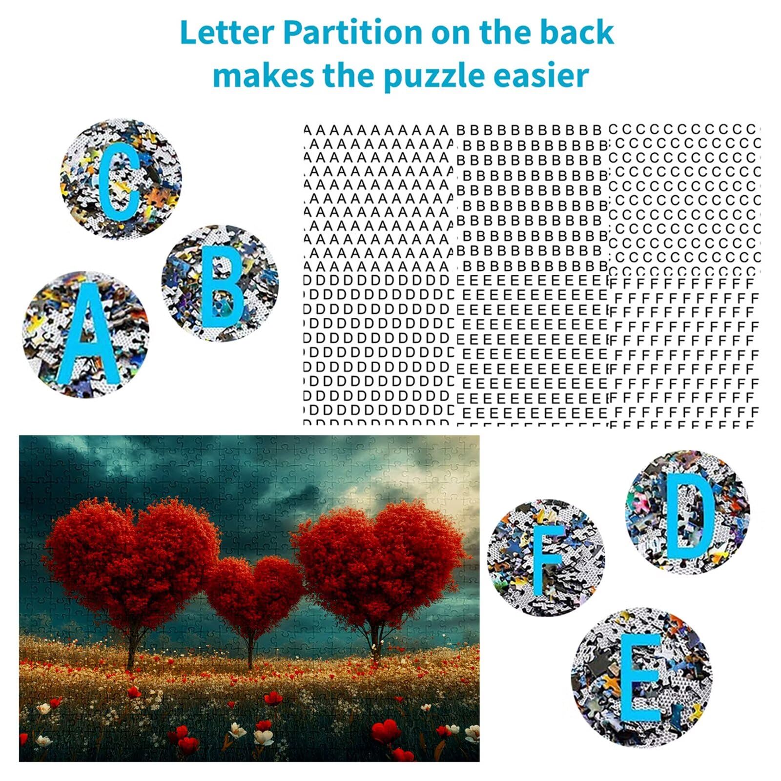 Puzzle 3000 elementów miłość puzzle dla dorosłych drzewo 122 x 81 cm unikalne rzemiosło klasyczne drewniane układanka 3D do rodzinnych gier biznesowych, układanka do samodzielnego wykonania nawet do