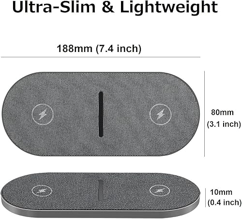 Miniatura 4 de Almohadilla de carga inalámbrica dual de 20 W, cargador inalámbrico rápido con adaptador para iPhone 17 Pro max17 Air161514131211XSXR8 Plus, Air