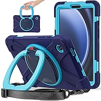 Vista 16 de Funda resistente para Galaxy Tab S10 Ultra 2024/S9 Ultra 2023/S8 Ultra 2022, funda híbrida resistente con soporte para S Pen, funda a prueba