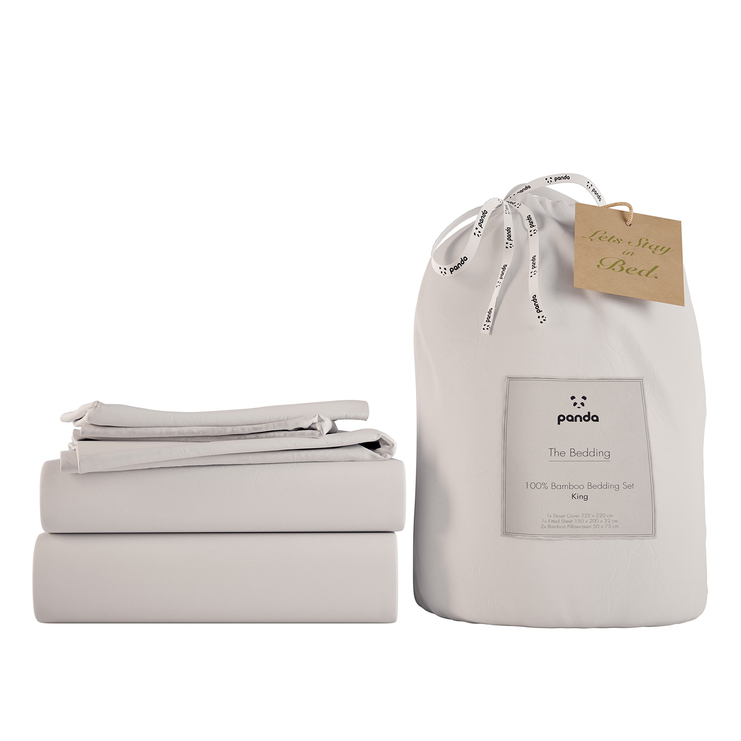 Panda London Bamboo Complete Bedding Set - Eco-Friendly, Hypoallergenic, Full Set for Comfort