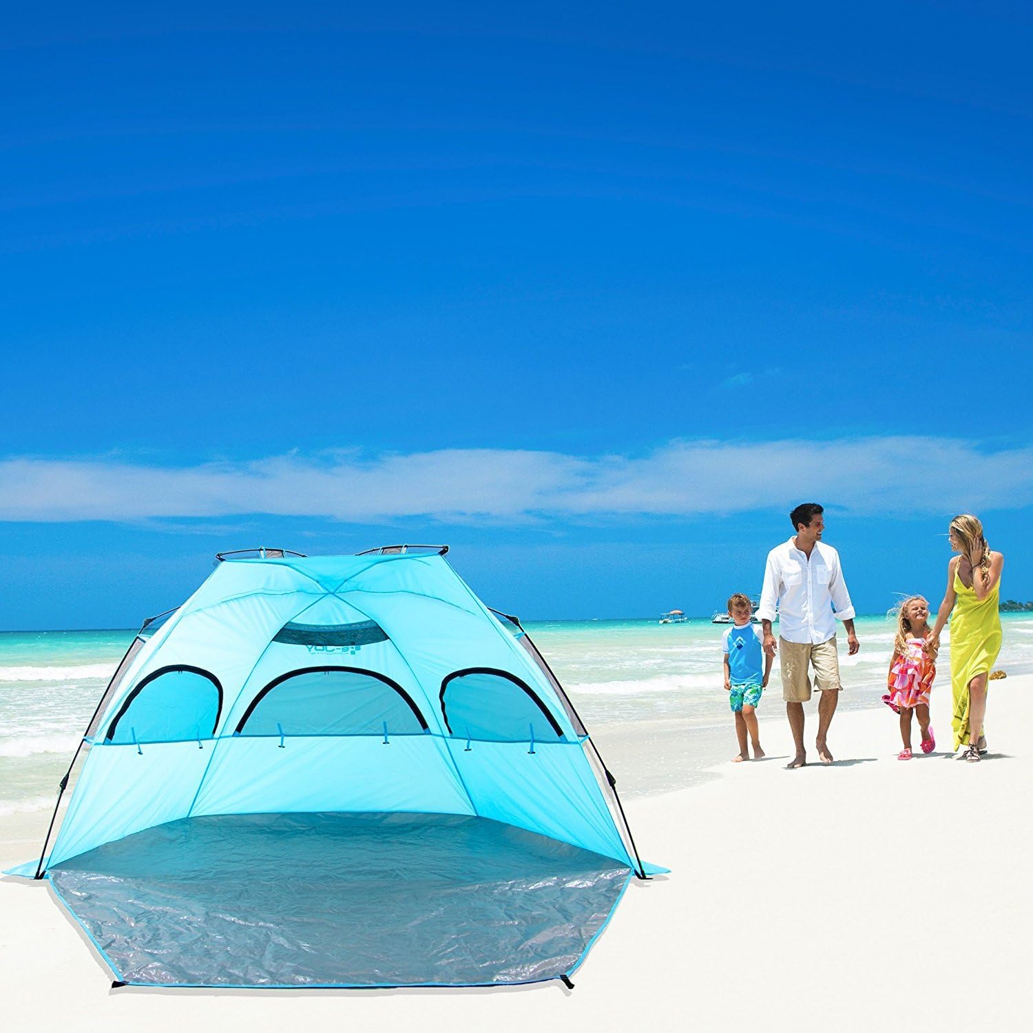 PorporaOutdoor Deluxe Beach Tent, Quick Portable, UV Sun