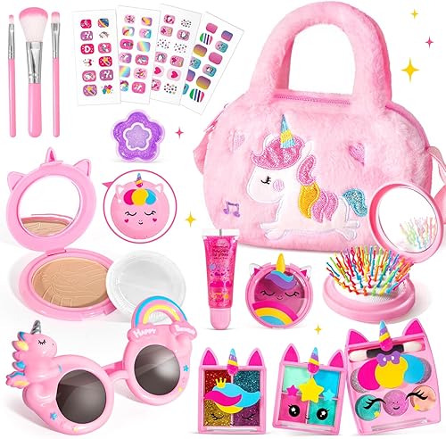 Miniatura 13 de ULOVEME Kit de Maquillaje Real para Niñas - Real, No Tóxico, Juguete de Maquillaje Lavable - Regalo de Juguetes Umicorn para Niñas de 3 4 5 6 7 8 9