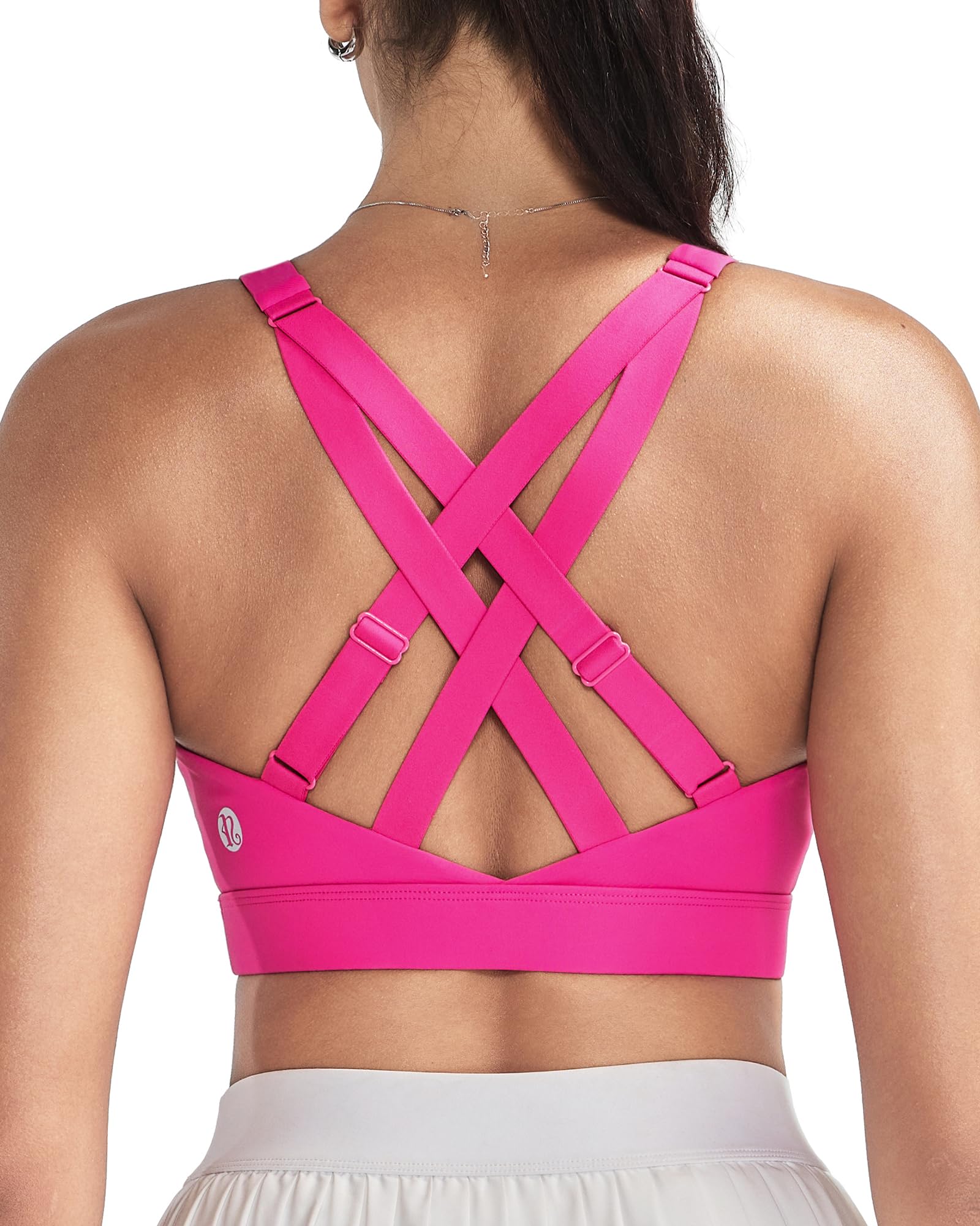 RUNNING GIRL Adjustable Straps High Impact Sports Bras with Sewn in Pads | High Support, Workout, Cloud-Soft, Racerback, Molded Cup, Supportive for women