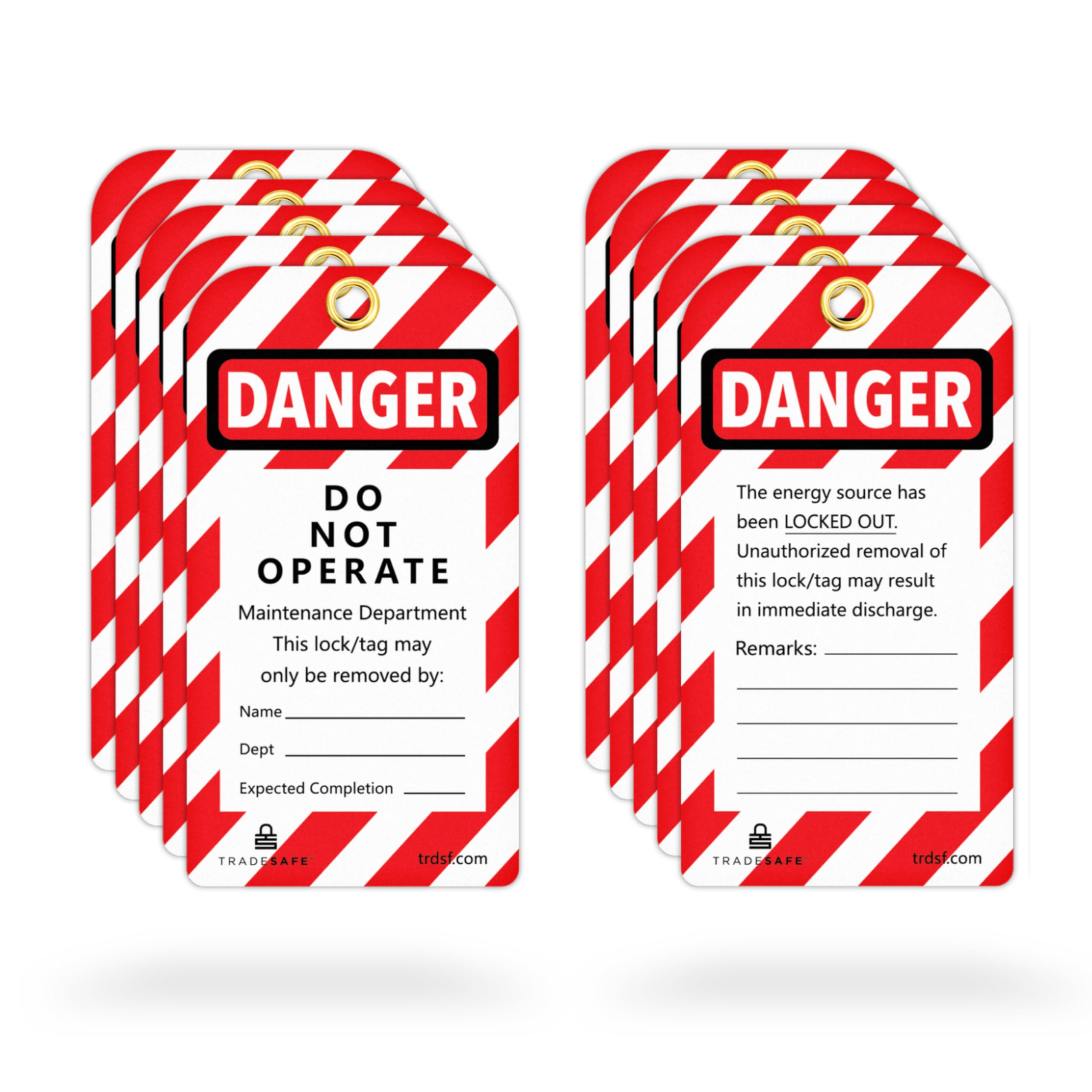 Amazon.co.jp: TRADESAFEロックアウトタグアウトタグ - 10 Danger Do