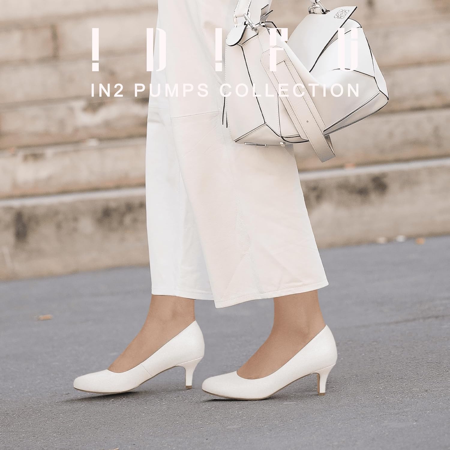 IDIFU Women's Classic Low Heels Dress Pumps 2 Inch Kitten Heel Round Toe Office Wedding Shoes